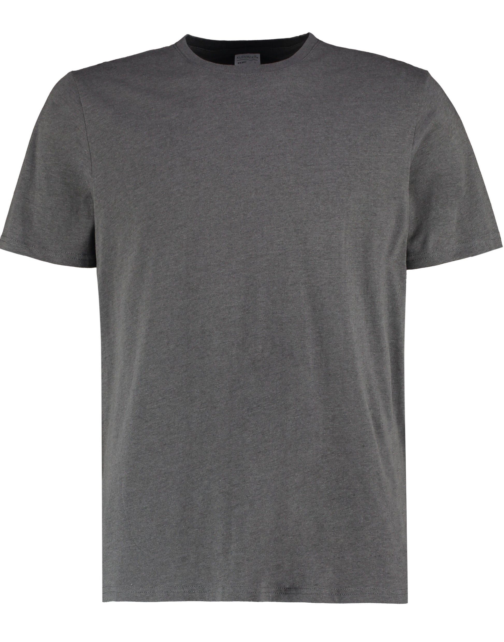 Fashion Fit Cotton Tee - Dark Grey Marl