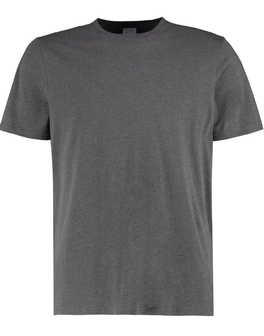 Fashion Fit Cotton Tee - Dark Grey Marl