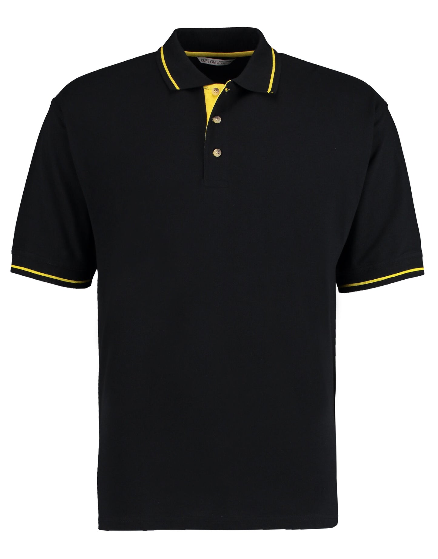 Classic Fit St.Mellion Polo - Black/Yellow