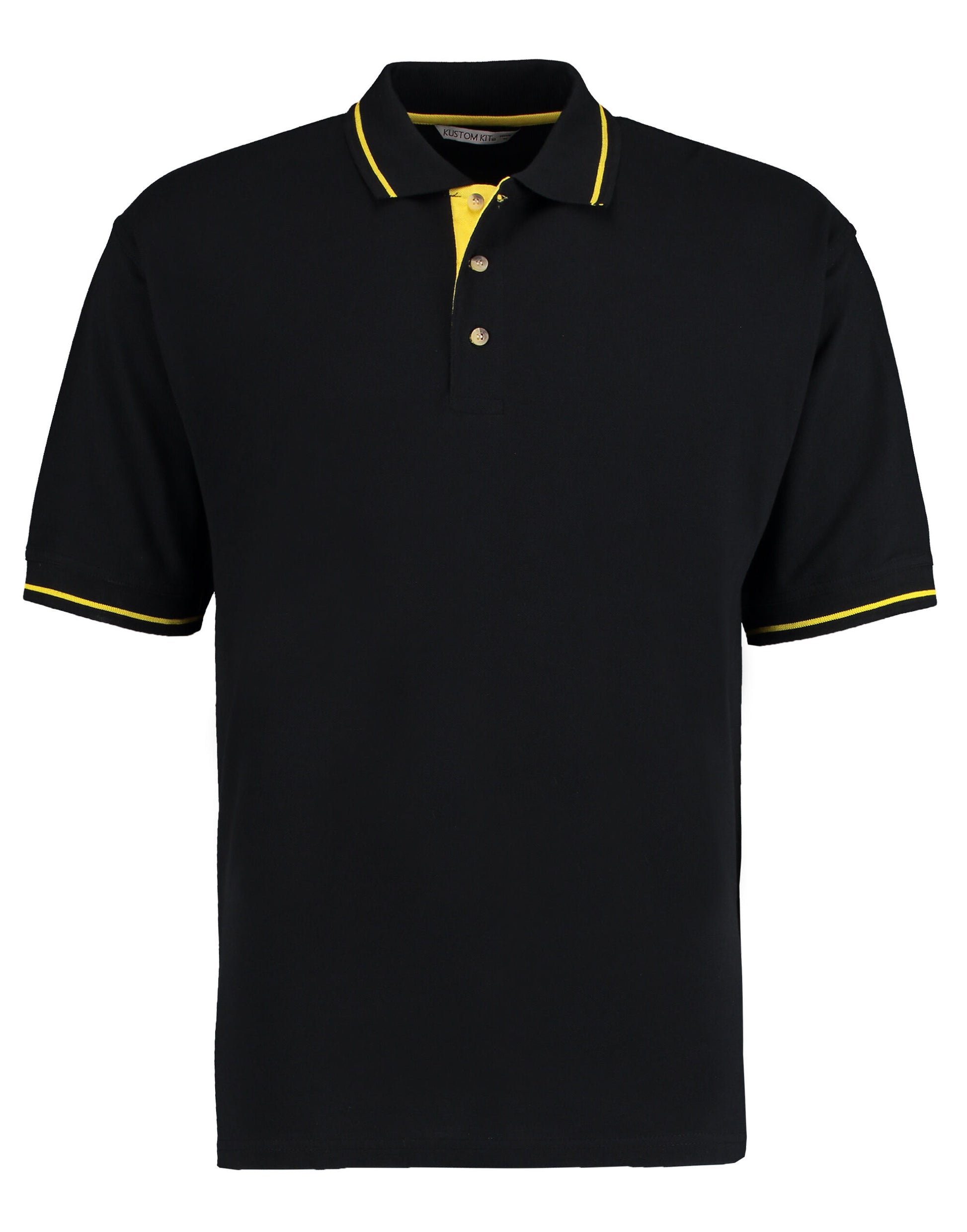 Classic Fit St.Mellion Polo - Black/Yellow