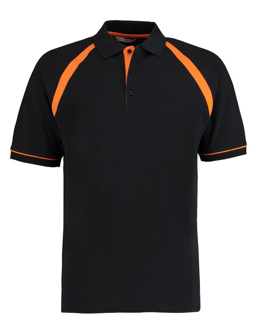 Classic Fit Oak Hill Polo - Black/Orange