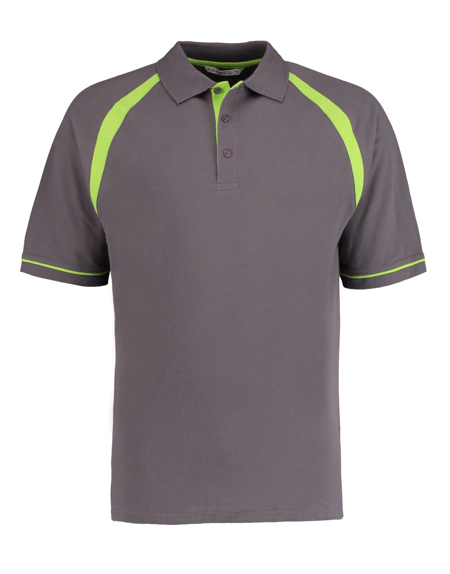 Classic Fit Oak Hill Polo - Charcoal/ Lime