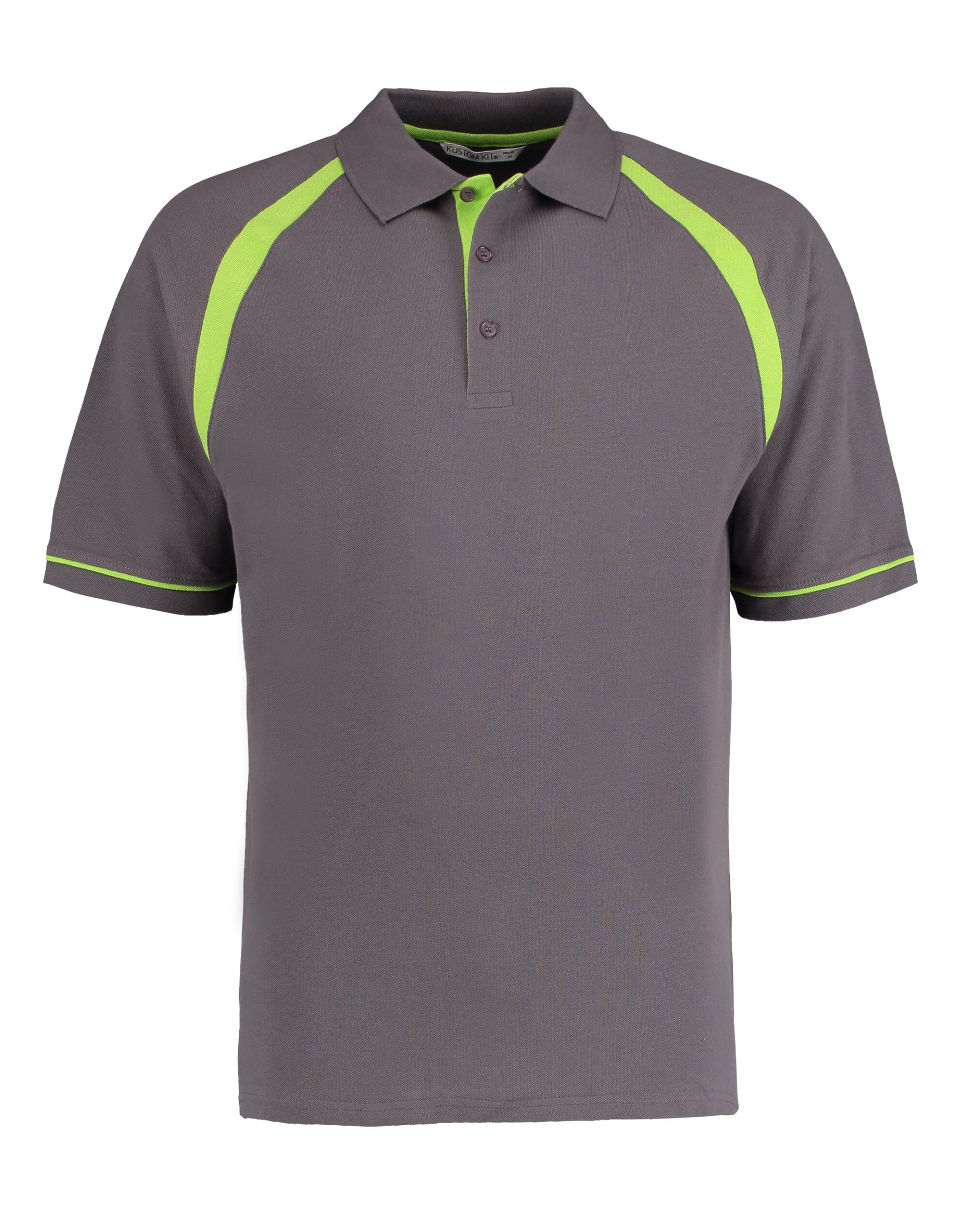 Classic Fit Oak Hill Polo - Charcoal/ Lime