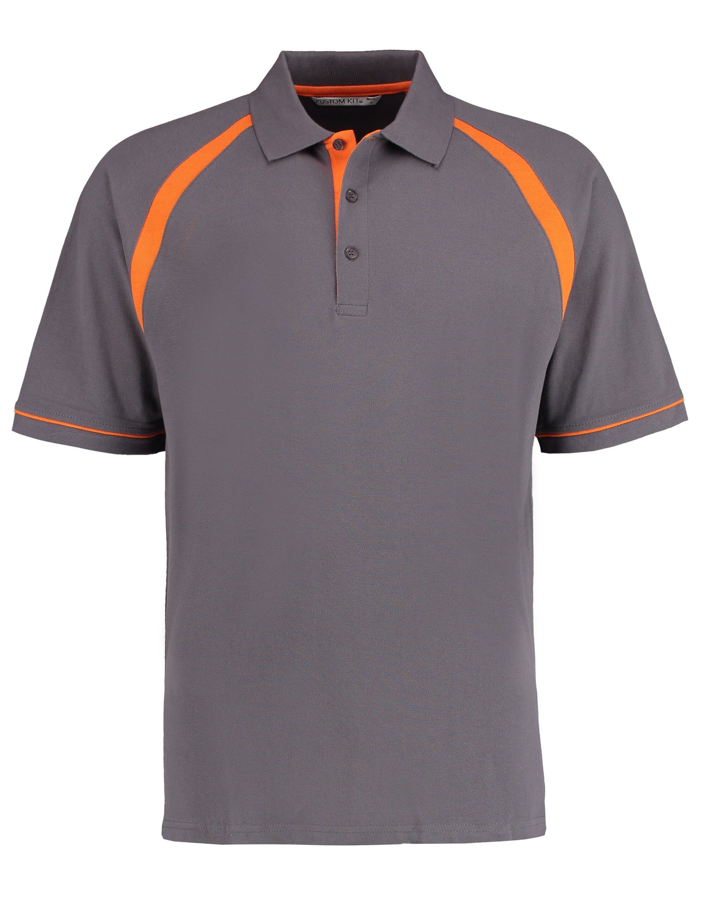 Classic Fit Oak Hill Polo - Charcoal/Orange