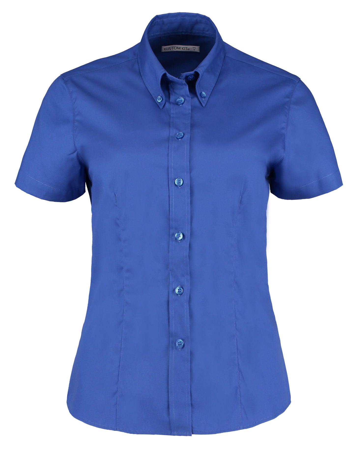 Tailored Fit Short Sleeve Premium Oxford Shirt - Royal Blue