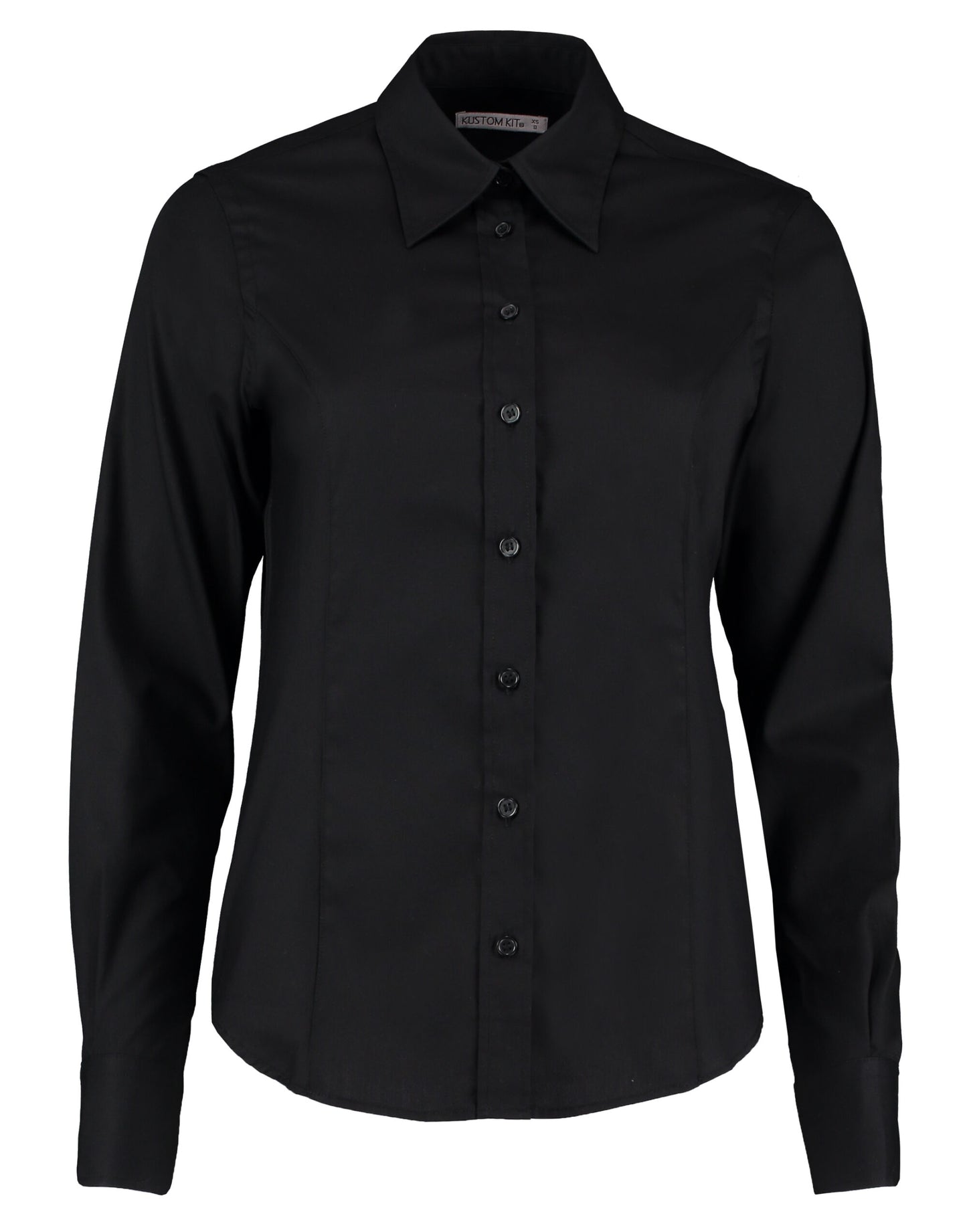 Tailored Fit Long Sleeve Premium Oxford Shirt - Black