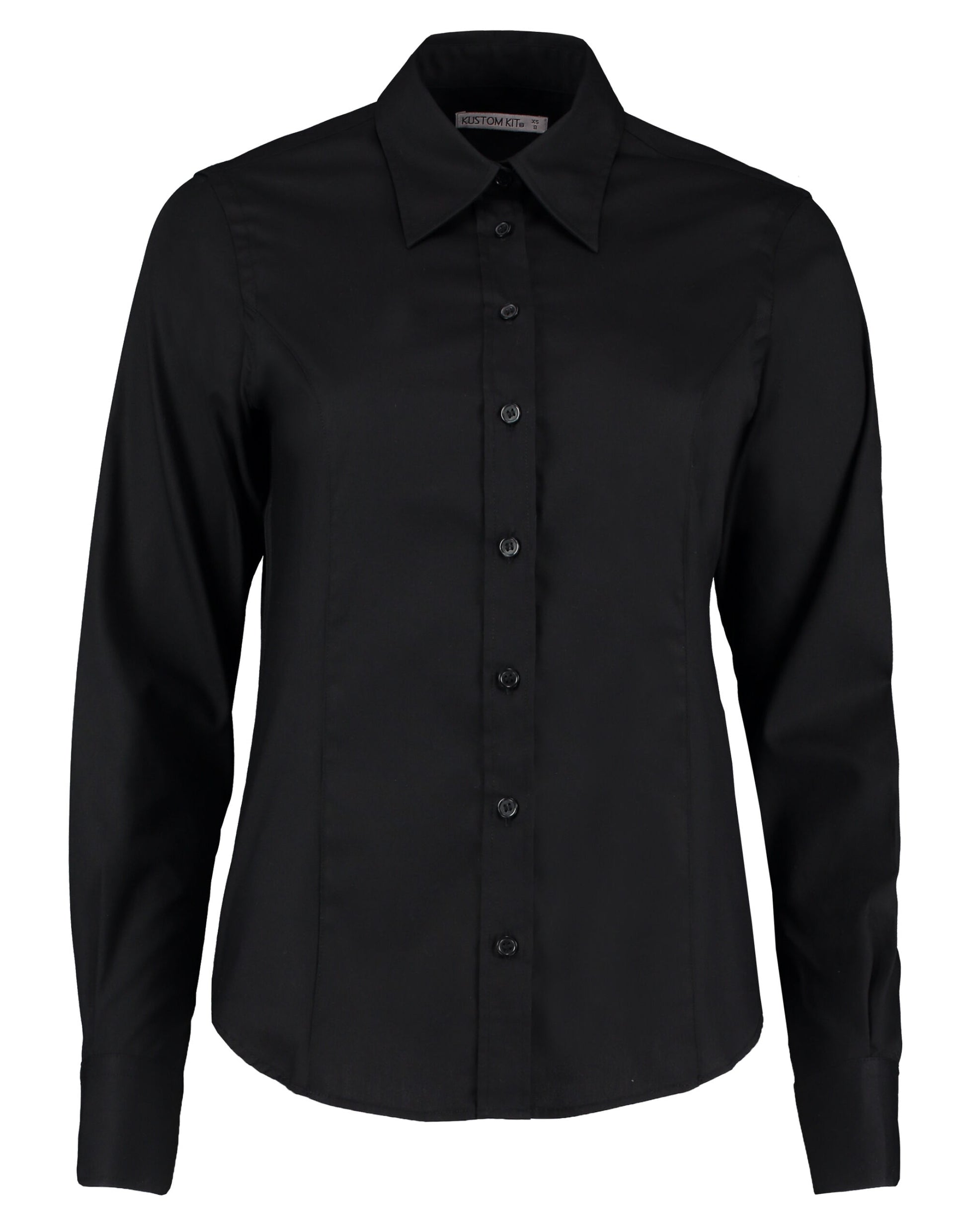 Tailored Fit Long Sleeve Premium Oxford Shirt - Black