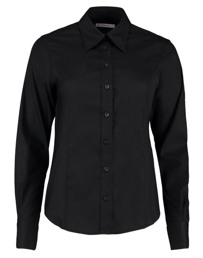 Tailored Fit Long Sleeve Premium Oxford Shirt - Black