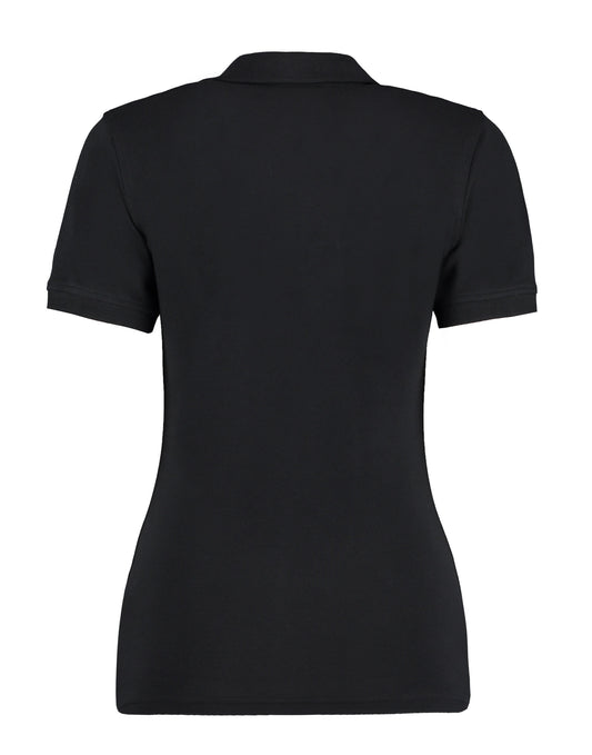 Regular Fit Comfortec® V-Neck Polo - Black