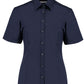 Tailored Fit Short Sleeve Business Shirt - Dark Navy
