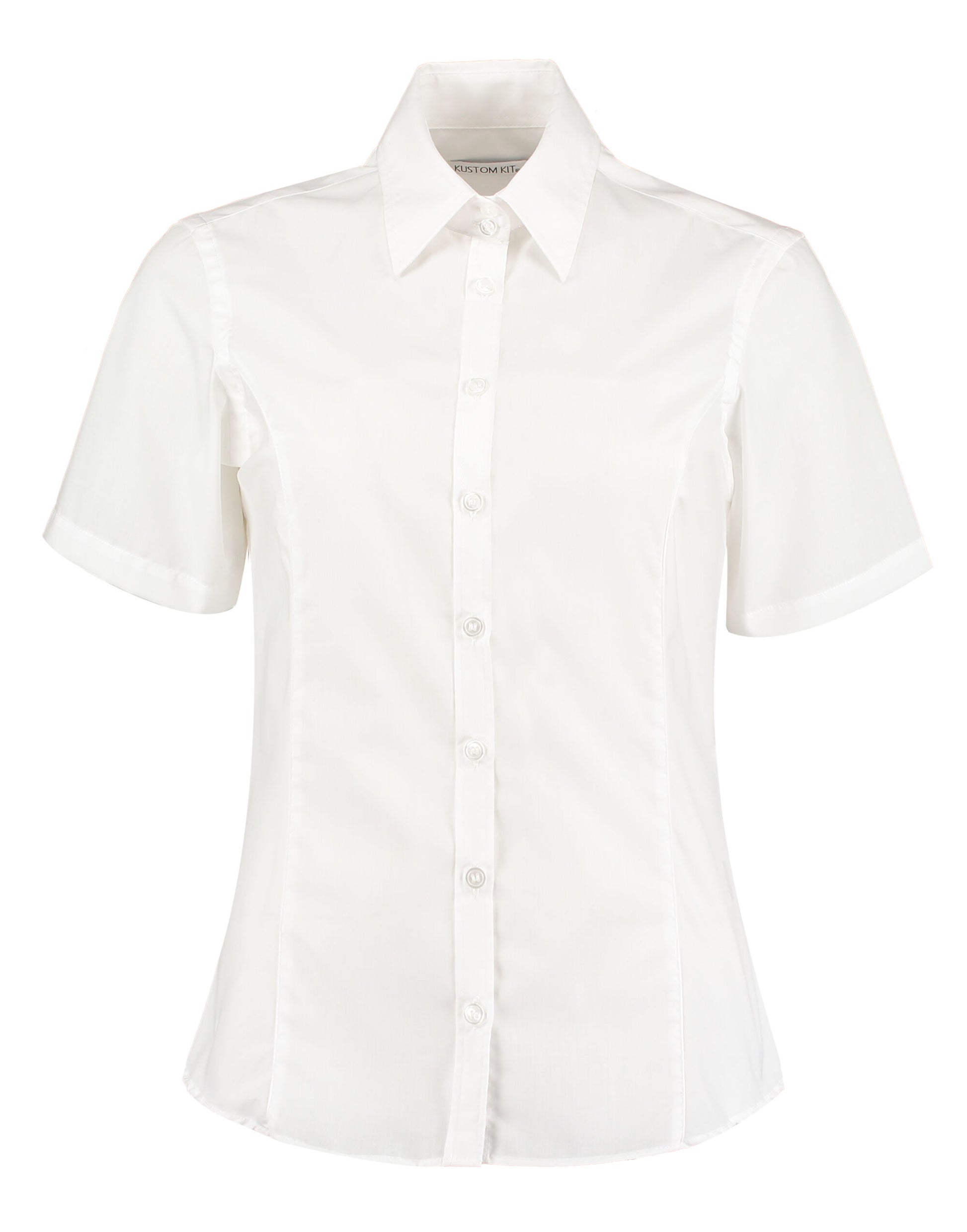 Tailored Fit Short Sleeve Business Shirt - White