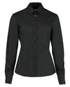 Tailored Fit Long Sleeve Business Shirt - Black