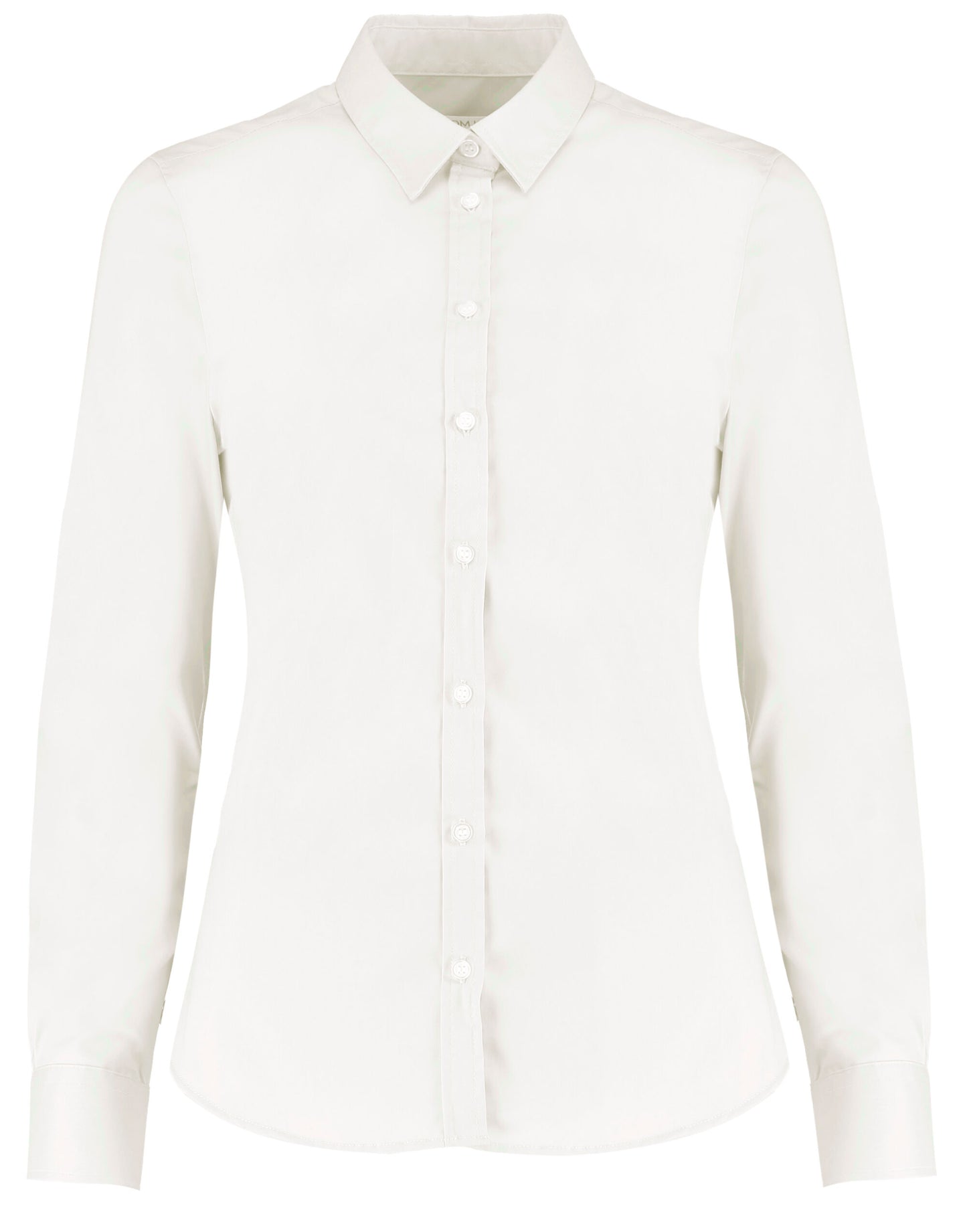 Tailored Fit Long Sleeve Stretch Oxford Shirt - White