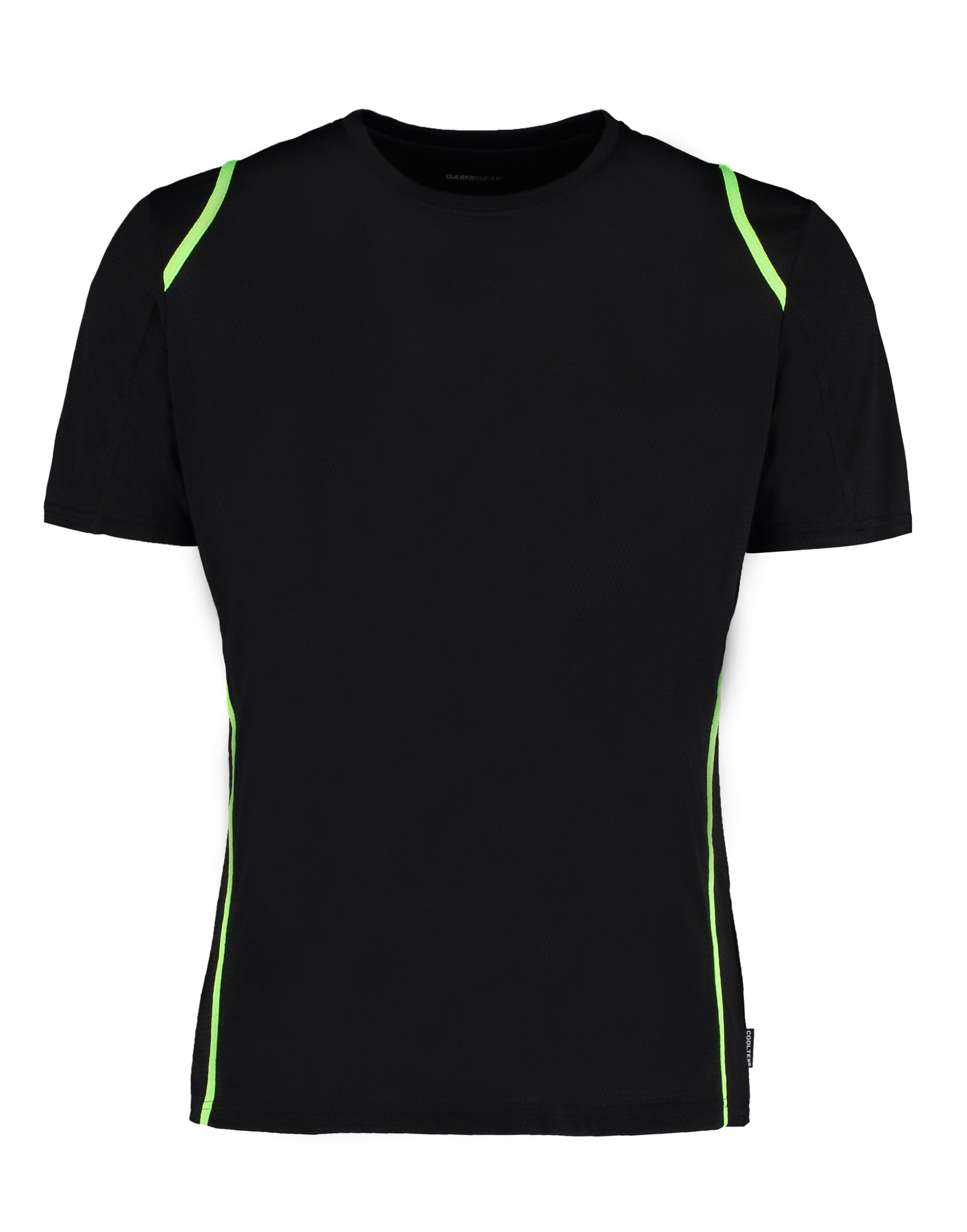 Men's Regular Fit Cooltex® Contrast Tee - Black/Flourescent Lime