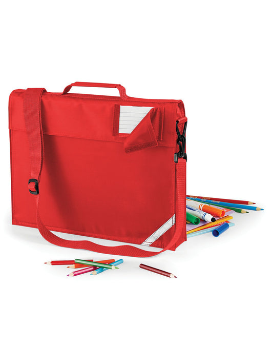 Junior Book Bag With Strap - Bright Red