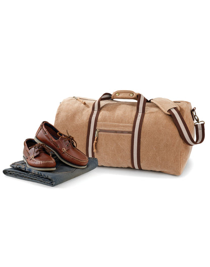 Vintage Canvas Holdall - Sahara