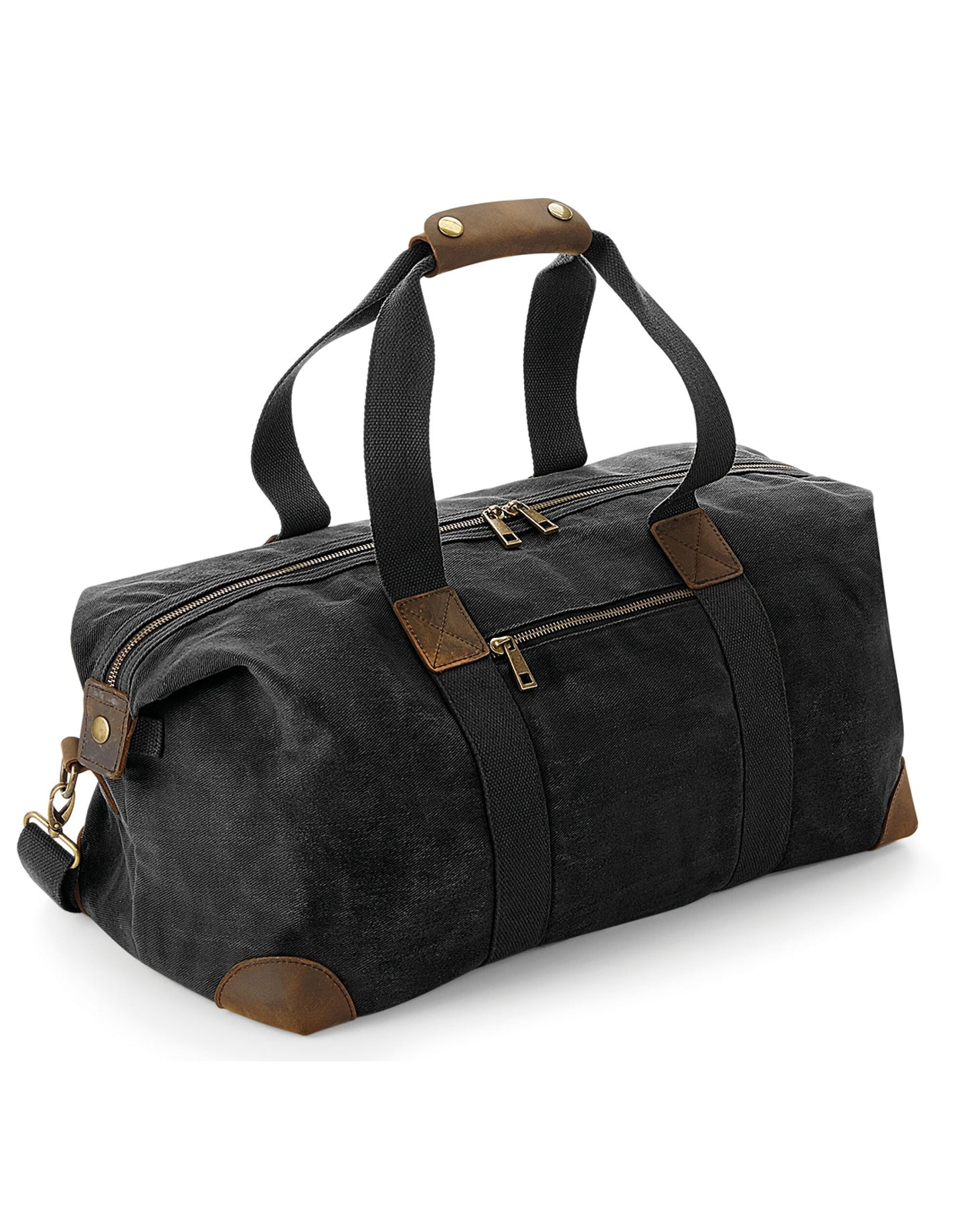 Heritage Washed Canvas Holdall - Black