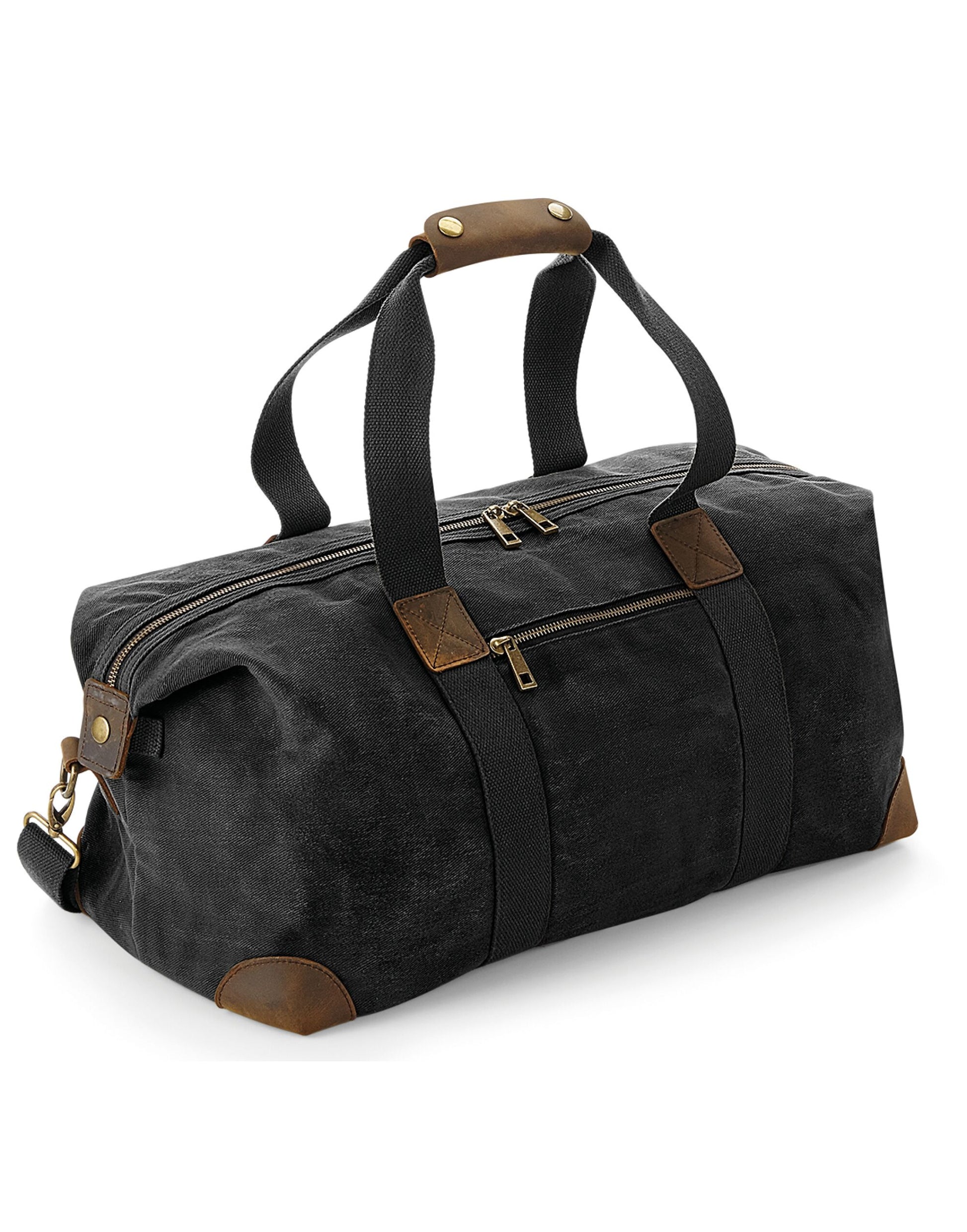 Heritage Washed Canvas Holdall - Black