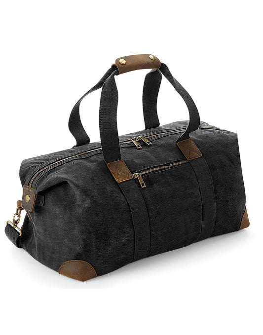 Heritage Washed Canvas Holdall - Black