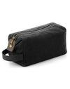 Heritage Waxed Canvas Wash Bag - Black