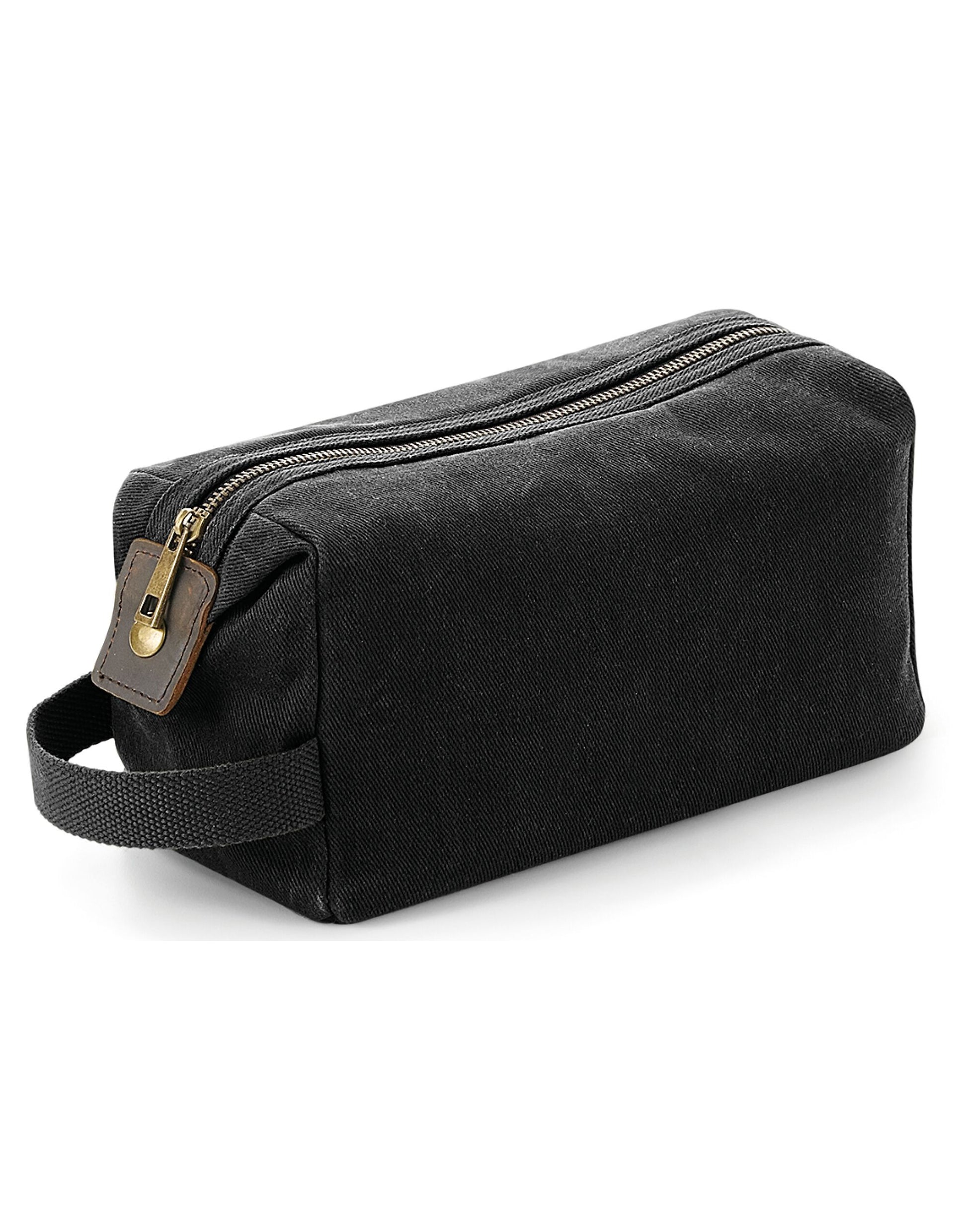 Heritage Waxed Canvas Wash Bag - Black