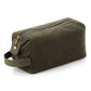 Heritage Waxed Canvas Wash Bag - Olive Green