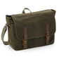 Heritage Waxed Canvas Messenger - Olive Green