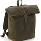 Heritage Waxed Canvas Backpack - Olive Green