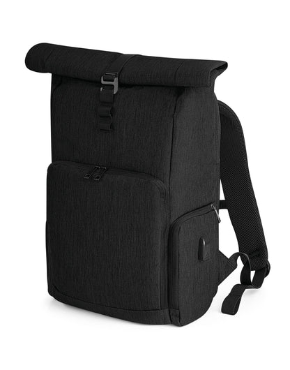 Q-Tech Charge Roll-Up Backpack - Black