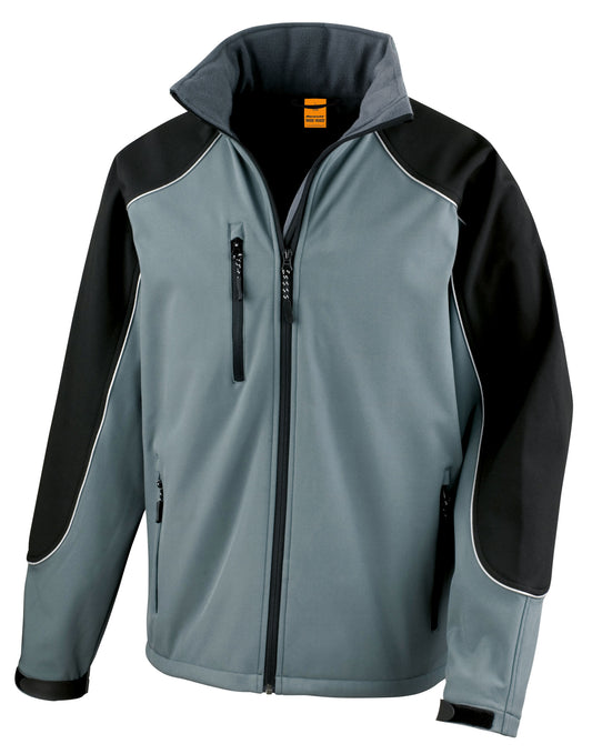 Hooded Softshell Jacket - Grey/Black