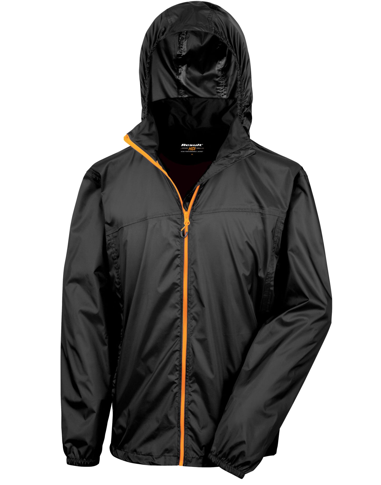 HDi Quest Lightweight Stowable Jacket - Black/Orange