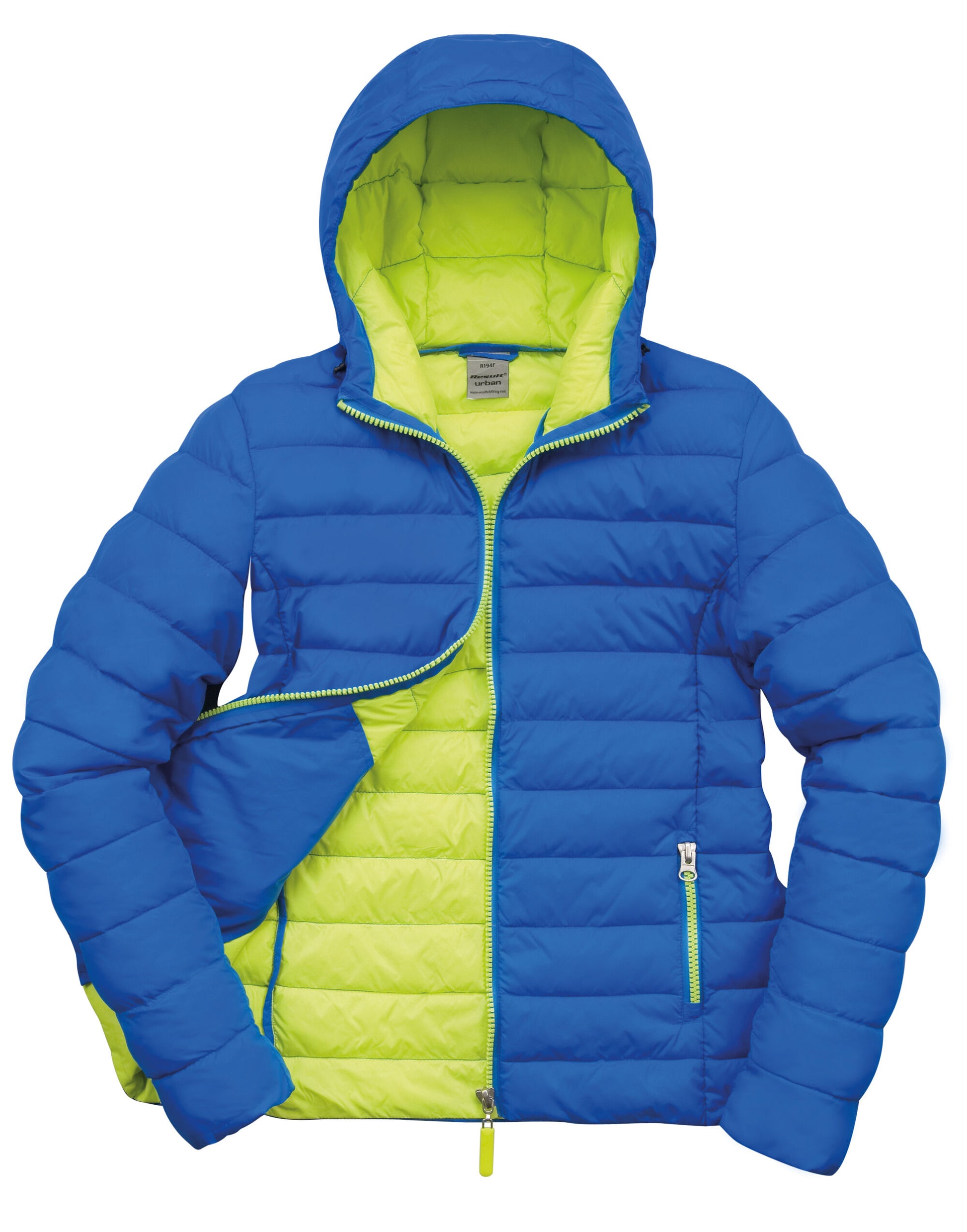 Ladies' Snow Bird Padded Jacket - Ocean/Lime