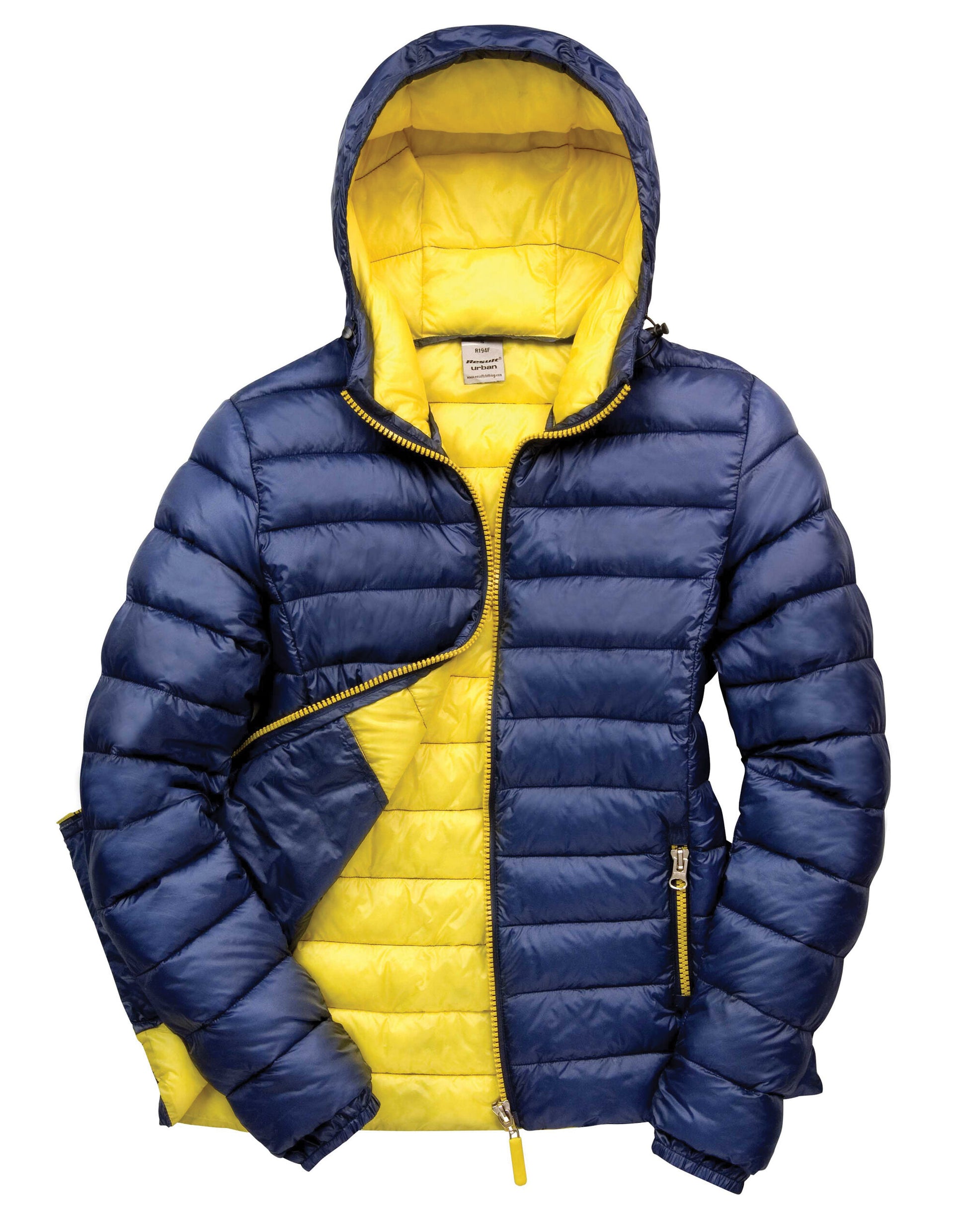 Ladies' Snow Bird Padded Jacket - Navy/Yellow
