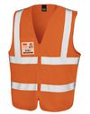 Zip ID Safety Tabard - Hi Vis Orange
