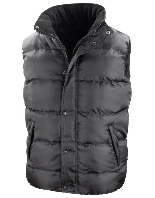 Nova Lux Padded Hooded Gilet - Black
