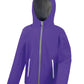 Junior TX Performance Hooded Softshell - Purple/Grey