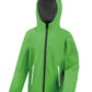 Junior TX Performance Hooded Softshell - Vivid Green/Black