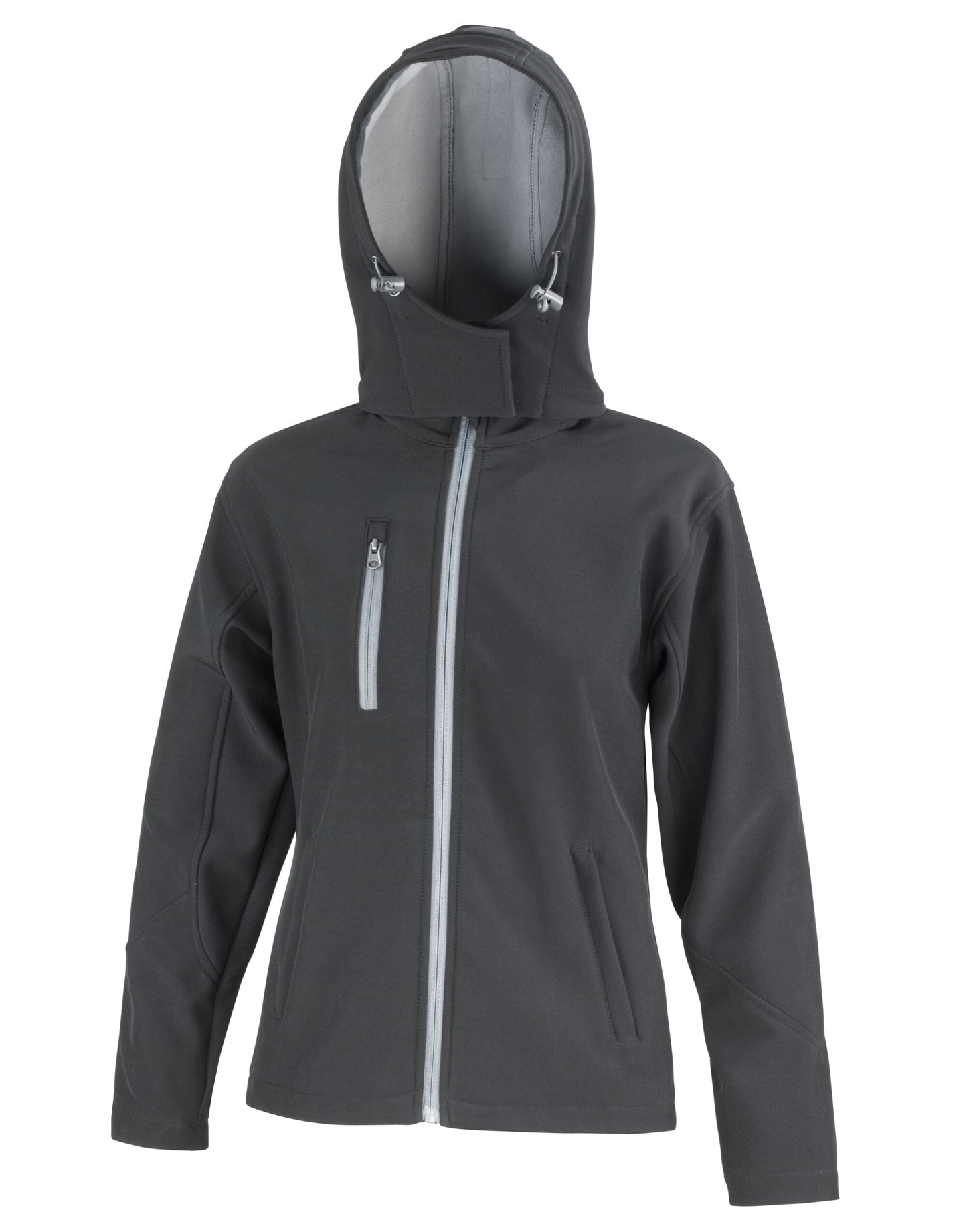 Women's TX Performance Hooded Softshell Jacket - Black/ Grey