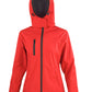Women's TX Performance Hooded Softshell Jacket - Red/Black