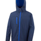 Men's Recycled Hooded Softshell - Navy/Royal