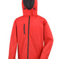 Men's Recycled Hooded Softshell - Red/Black