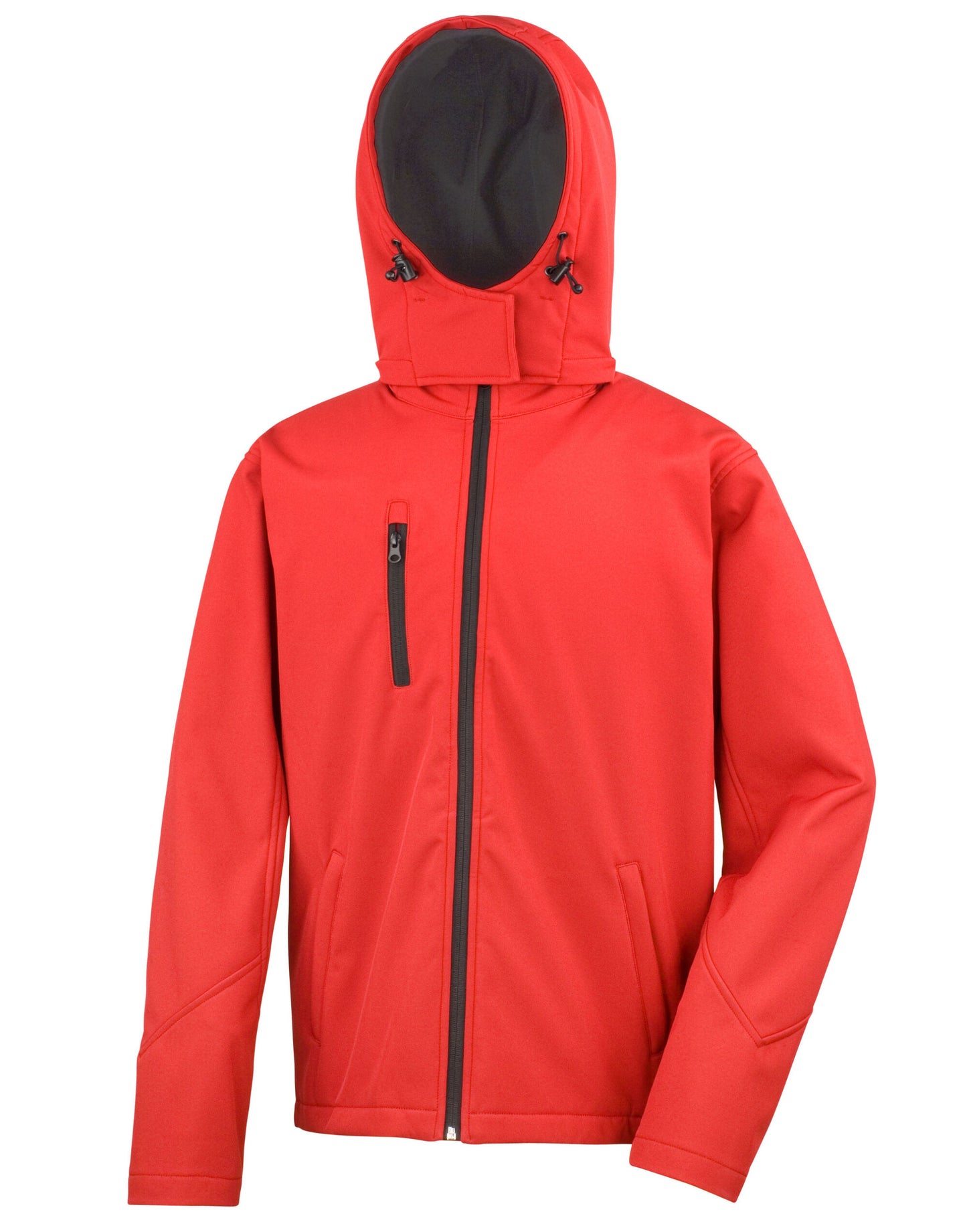 Men's Recycled Hooded Softshell - Red/Black
