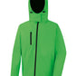 Men's Recycled Hooded Softshell - Vivid Green/Black