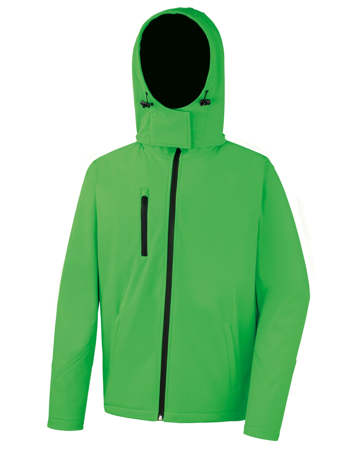 Men's Recycled Hooded Softshell - Vivid Green/Black