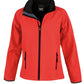 Ladies' Printable Softshell Jacket with Recycled Inner Fleece - Red/Black