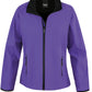 Ladies' Printable Softshell Jacket with Recycled Inner Fleece - Purple/Black