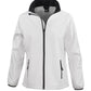 Ladies' Printable Softshell Jacket with Recycled Inner Fleece - White/Black