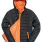 Men's Soft Padded Jacket - Black/Orange