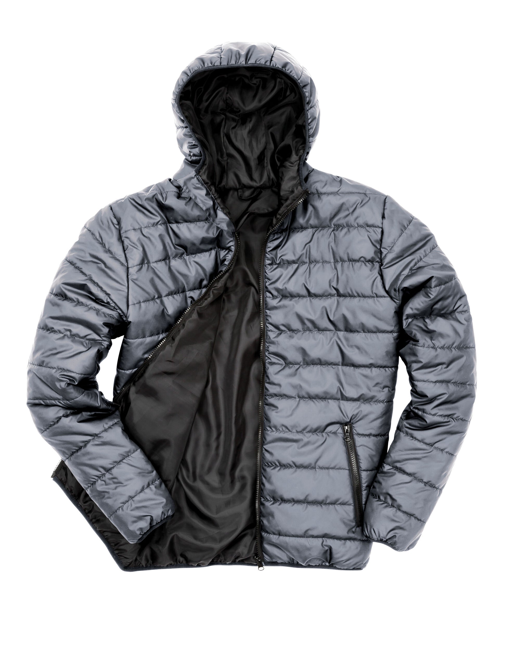 Men's Soft Padded Jacket - Frost Grey/ Black