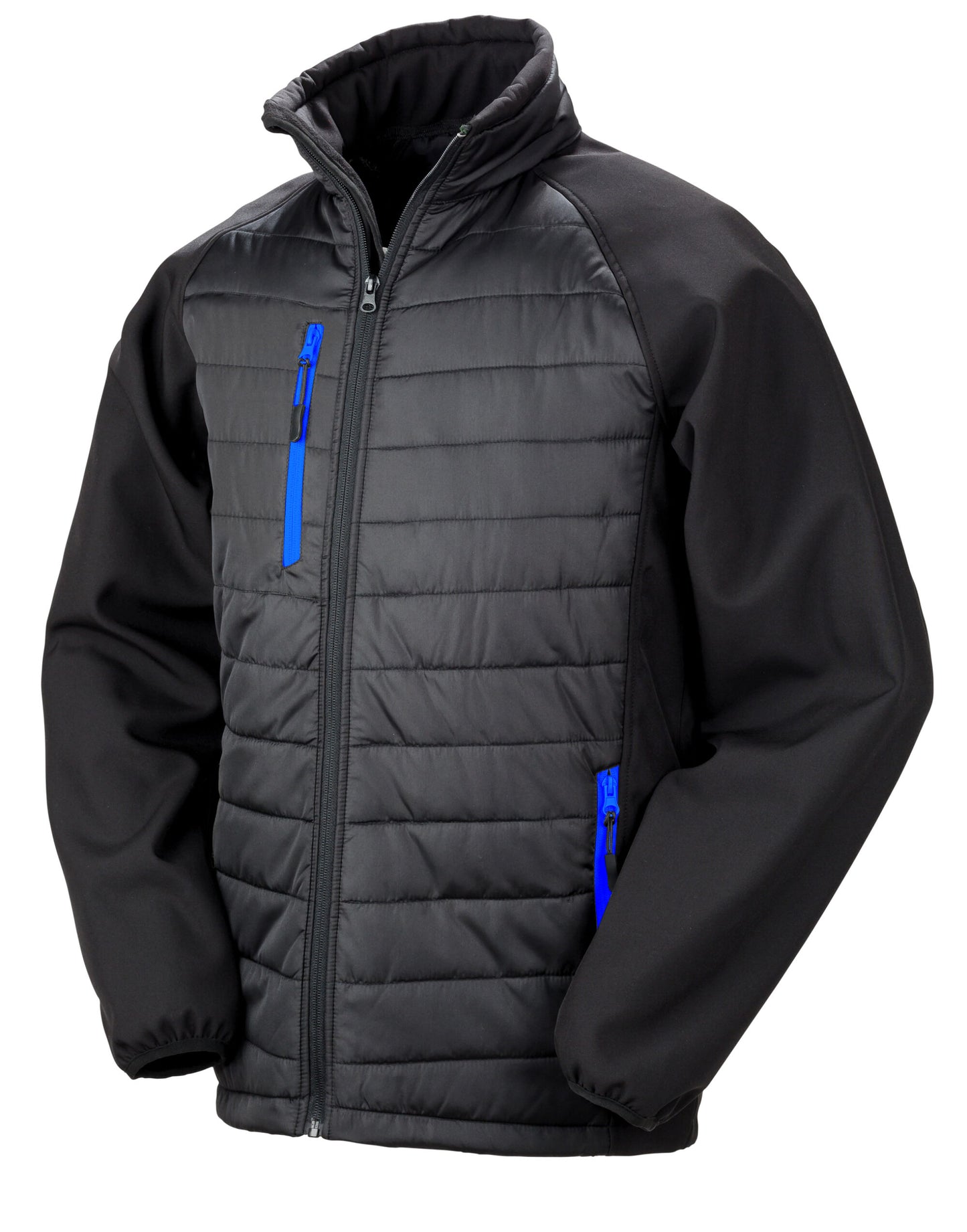 Compass Padded Softshell Jacket - Black/Royal
